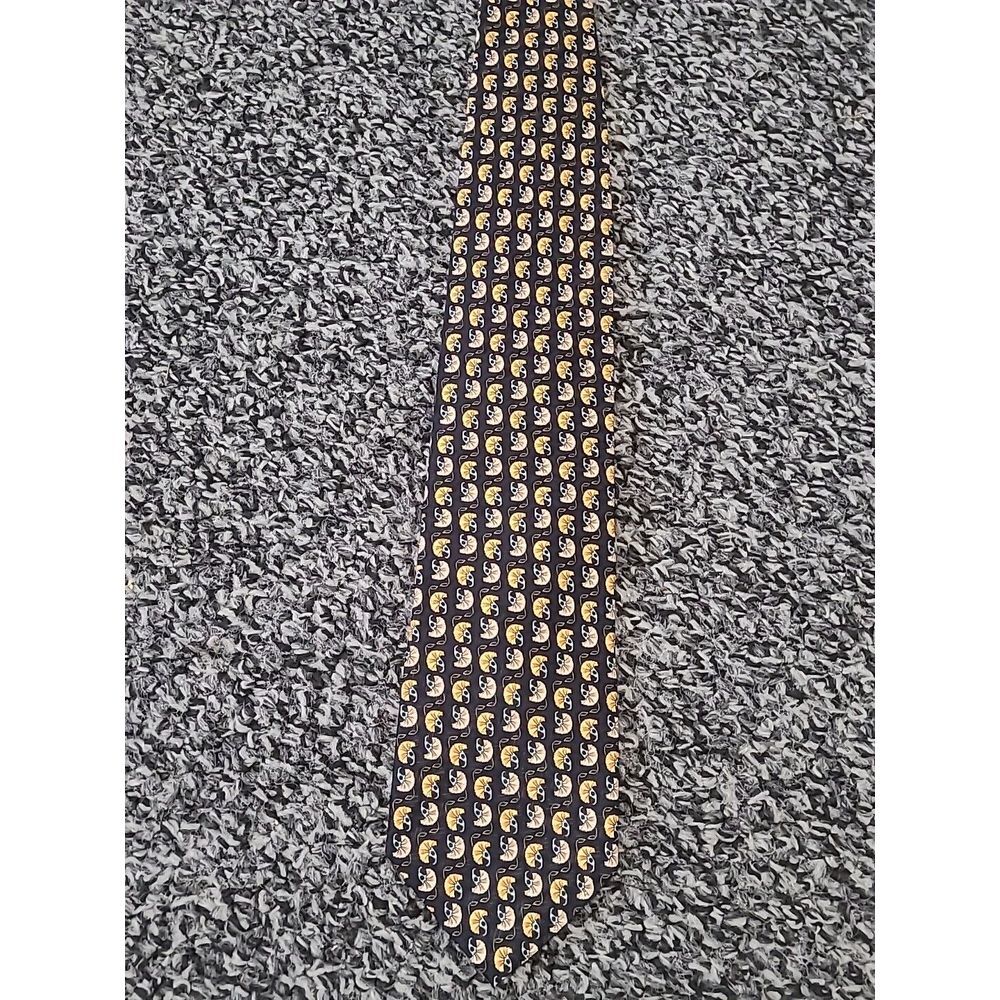 Ermenegildo Zegna‎ Disegno Esclusivo Tie Geometric Black Silk Necktie 58/3.5